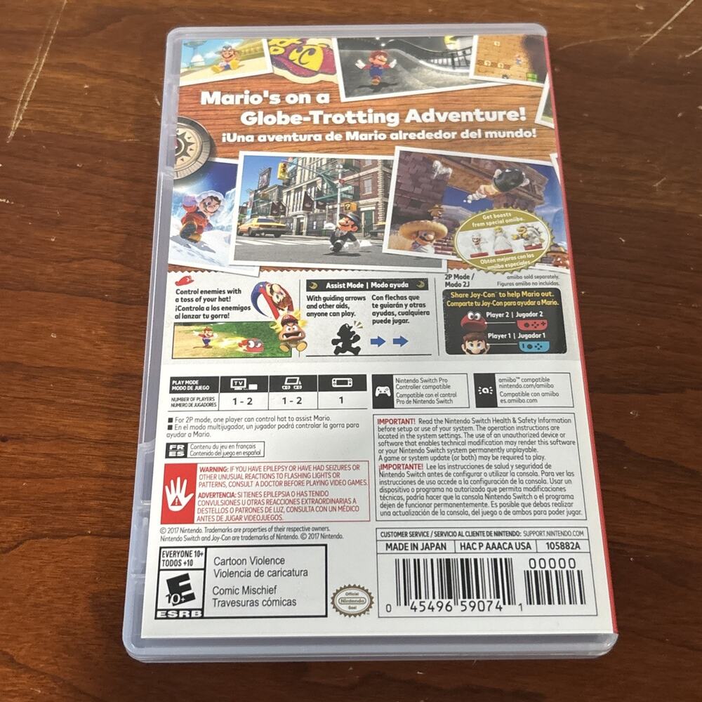 Super Mario Odyssey Video Game And Case - Nintendo Switch - Picture 5 of 6
